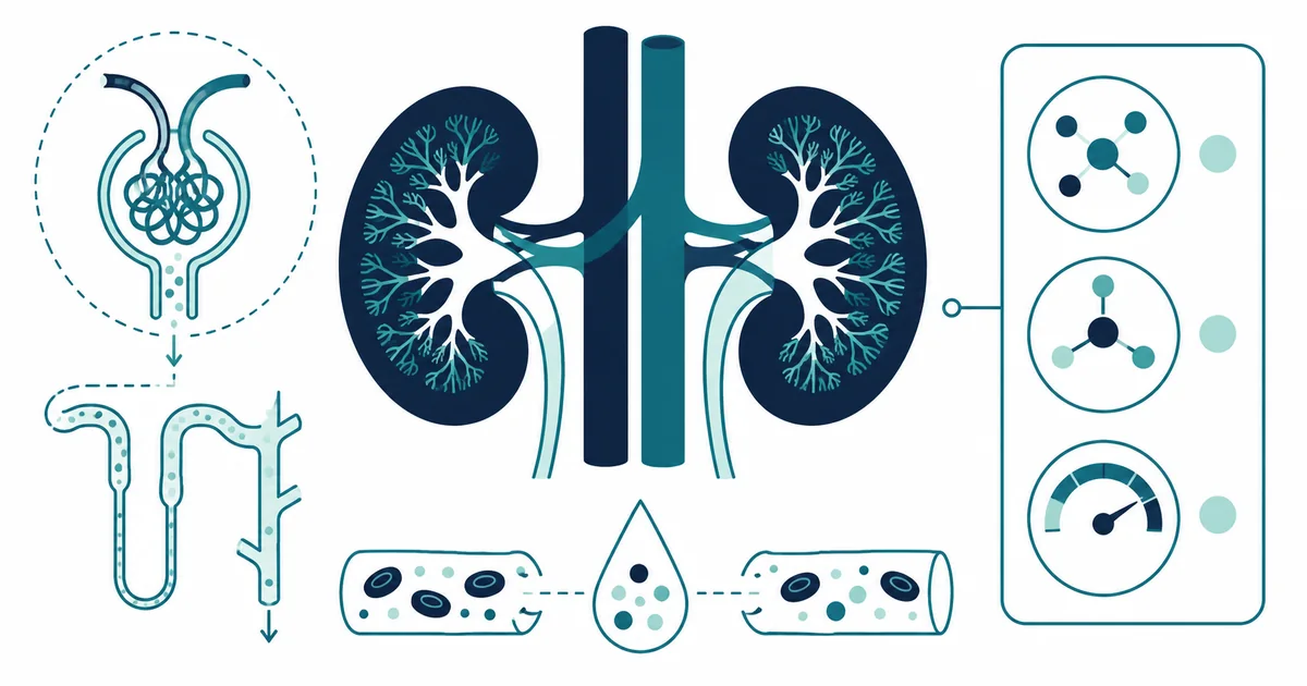 Kidney Function Test Explained - LabWise Biomed educational illustration