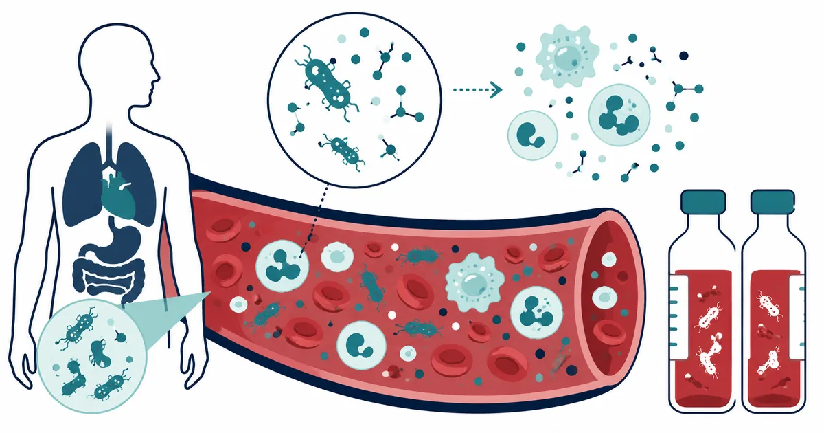 Sepsis Lab Tests Explained - LabWise Biomed educational illustration